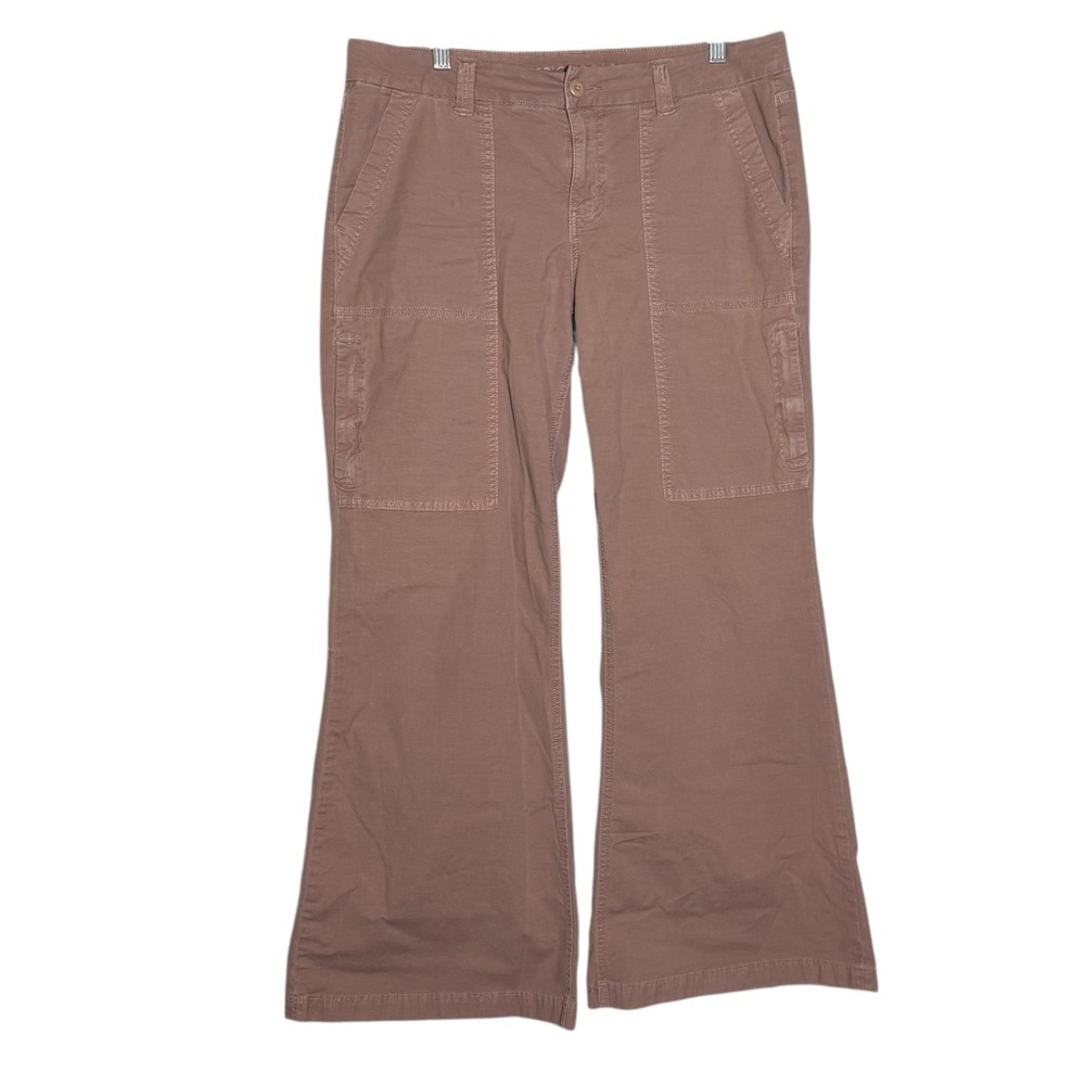 American Eagle Curvy Low Rise Baggy Flare Pants Dusty Rose Size 12 Carpenter